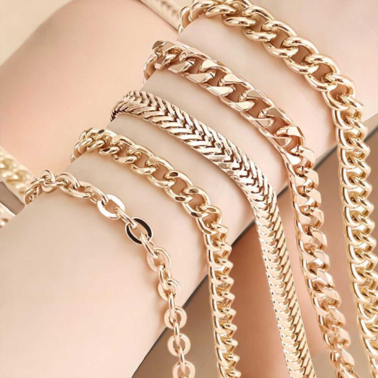 DG Buddy Artisanal Metal Chain collection featuring 6 premium gold link styles