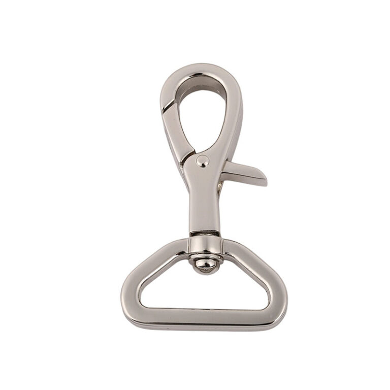 Silver angular Premium Swivel Snap Clasp featuring triangular swivel base