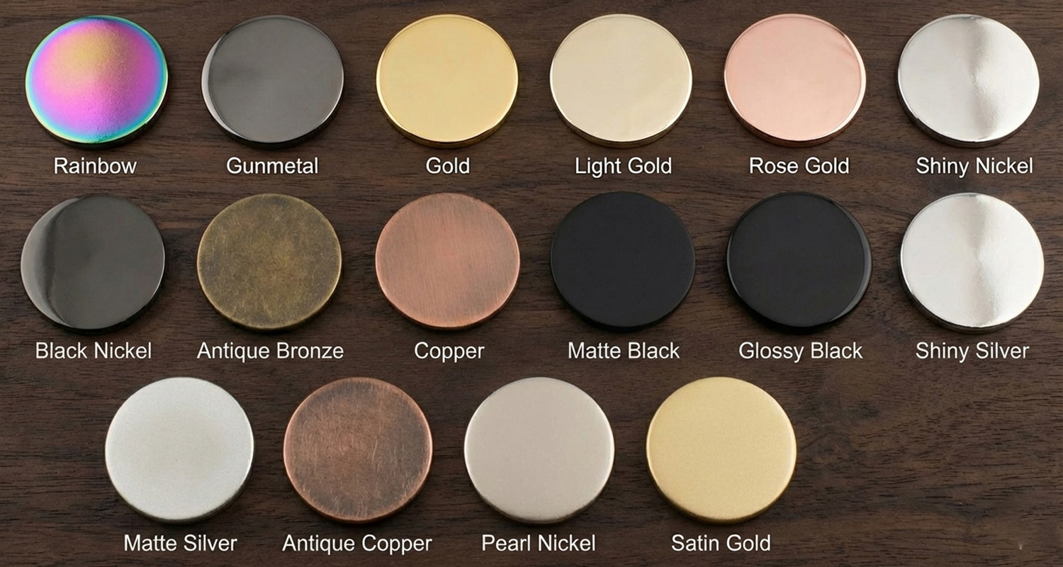 The electroplating color on the surface of zinc alloy