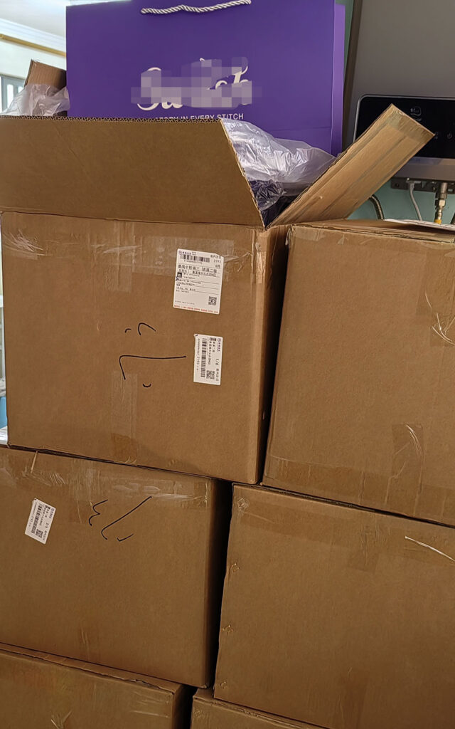 Repeat order shipment from a trusted handbag hardware supplier supporting a Canadian brand from logo development to gift packaging