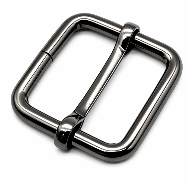 Metal Slider Buckle with polished gunmetal finish for 1 inch bag straps