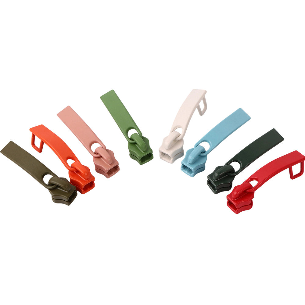 Durable long rectangular custom metal zipper sliders for luggage