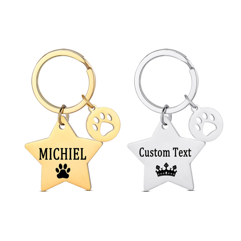 Personalized engraved Custom Pet ID Tag with dog name and icons