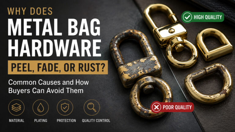 metal bag hardware peel fade rust comparison between high quality and poor quality plating