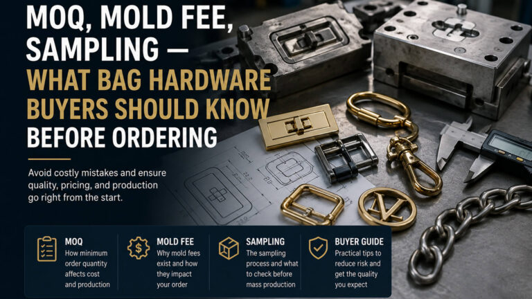 Bag Hardware MOQ guide for custom bag hardware manufacturing