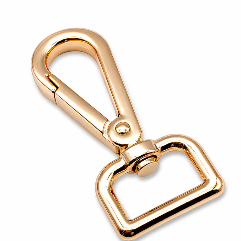 Swivel snap hook for bags shiny gold accessory