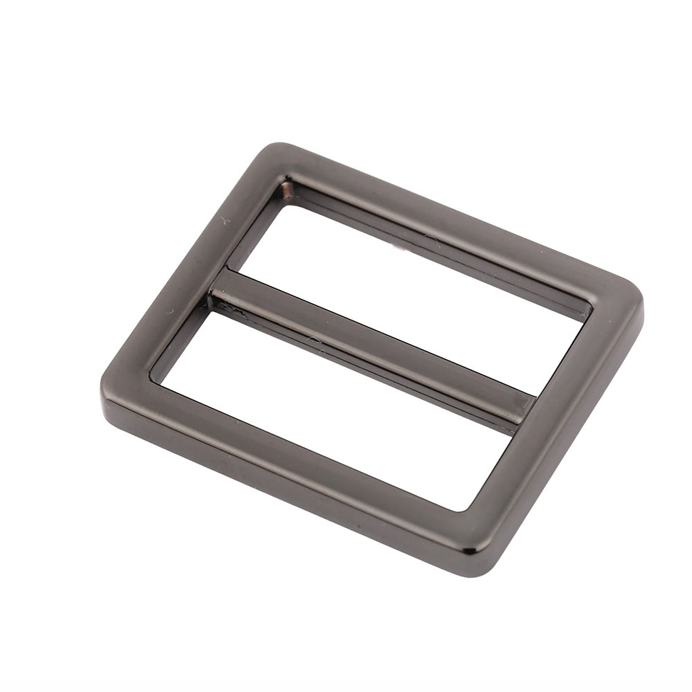 Gunmetal metal slider buckle and adjustable strap buckle for handbag strap connector