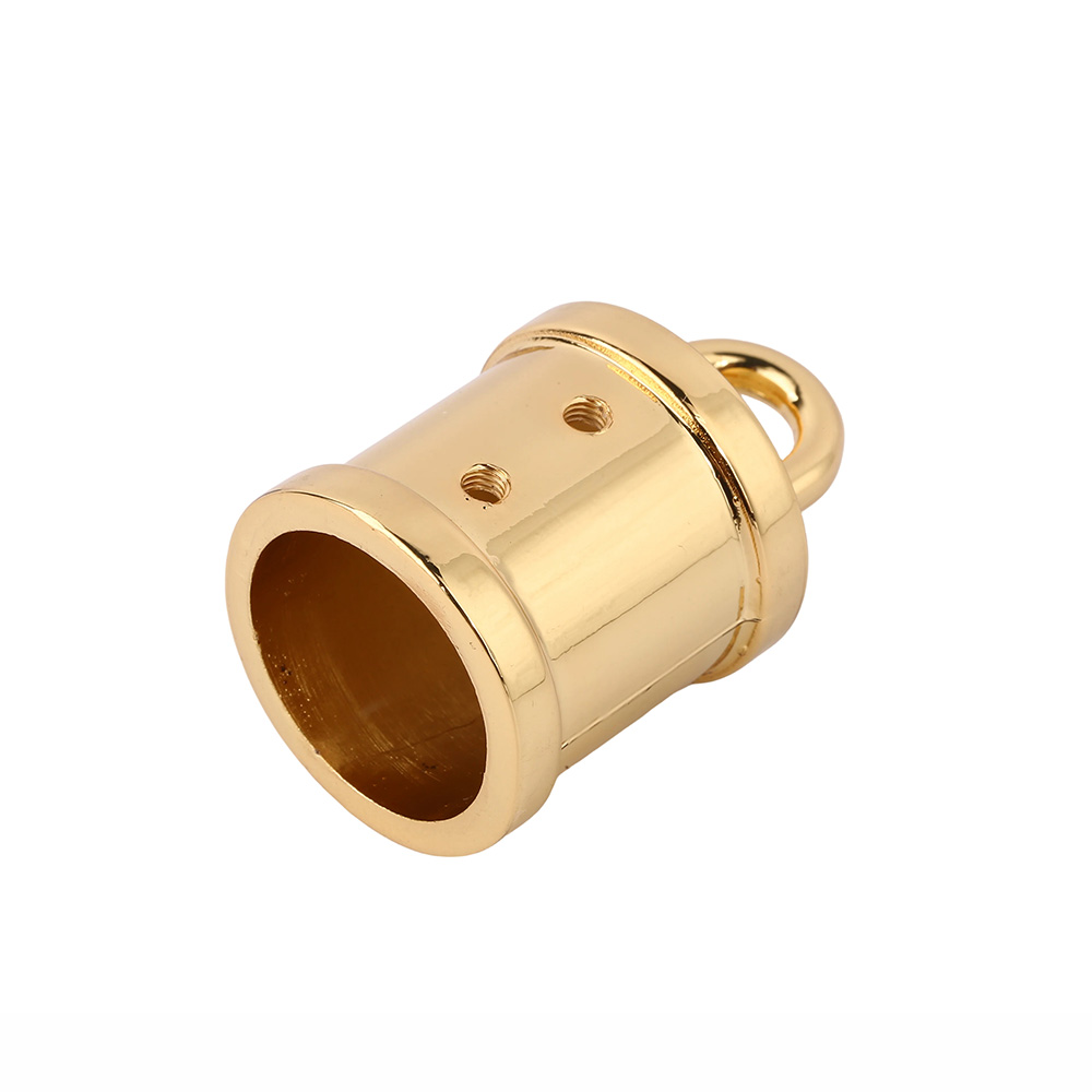Heavy duty leather cord ends hardware with dual screw holes passed rigorous salt spray testing