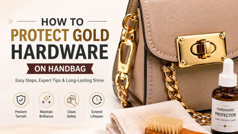 How to protect gold hardware on handbag using proper bag maintenance and protective cleaning methods