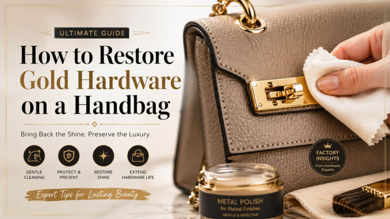 How to restore gold hardware on handbag with safe cleaning and polishing methods for luxury handbag hardware maintenance