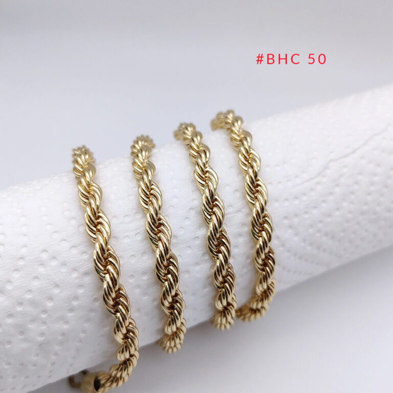 Wholesale 6.3mm gold rope chain bag strap with thickness specifications.