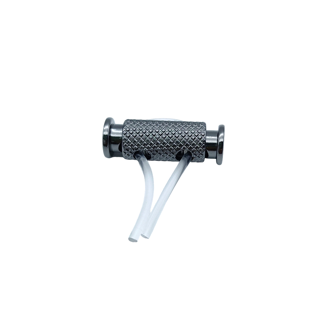 Gunmetal Knurled Metal Cord Lock Toggle with High Tension Spring