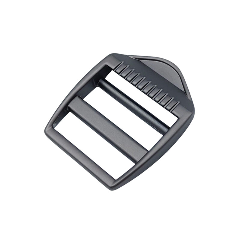 A heavy-duty metal ladder lock buckle designed as adjustable strap buckle hardware for backpacks and bags.