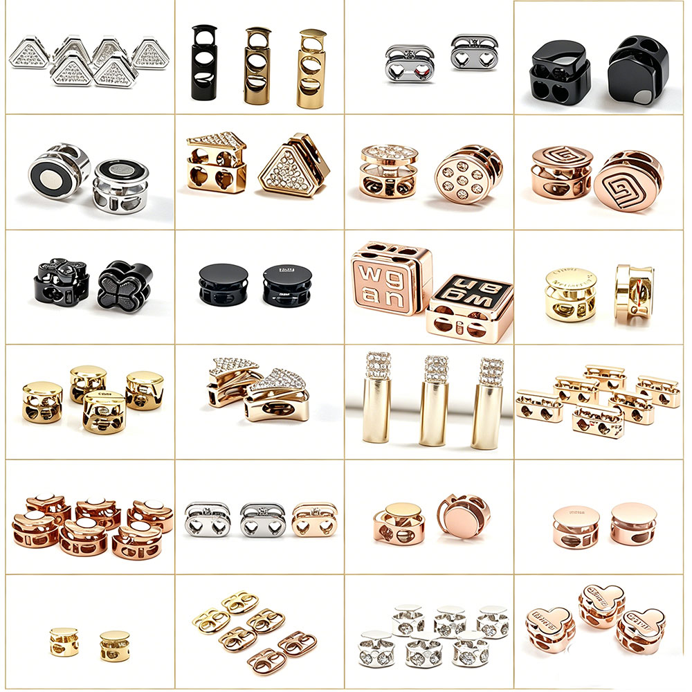 OEM & ODM handbag hardware manufacturer sharing a wide selection of custom metal cord locks and stoppers