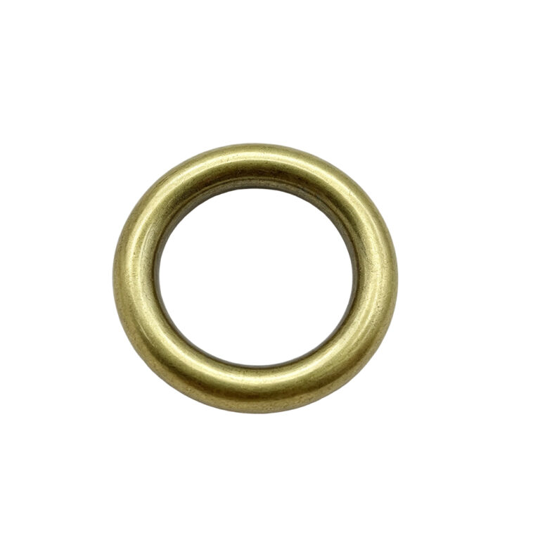 solid brass O-ring for bags in antique gold finish