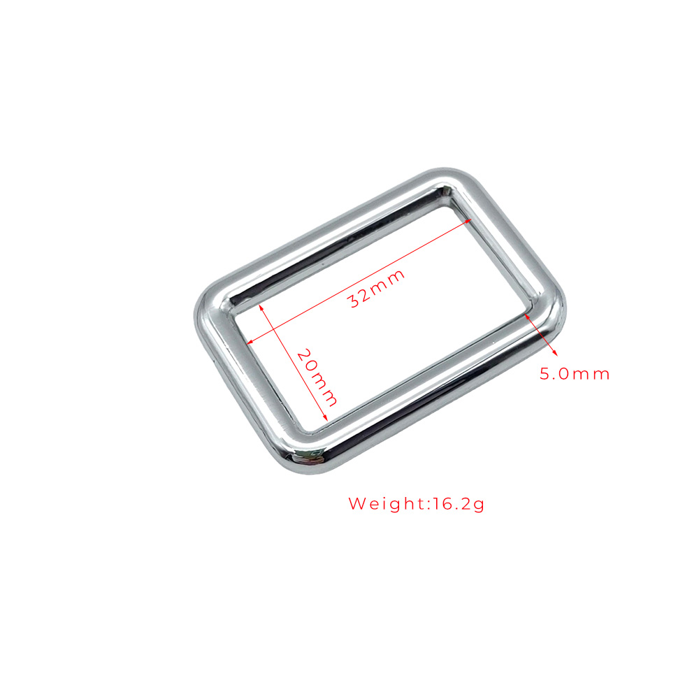 Dimension details of wholesale handbag strap accessories and metal rings