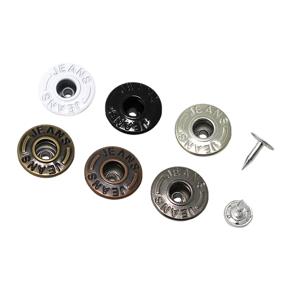jeans button color and finish options including wholesale jeans tack buttons and rivet posts