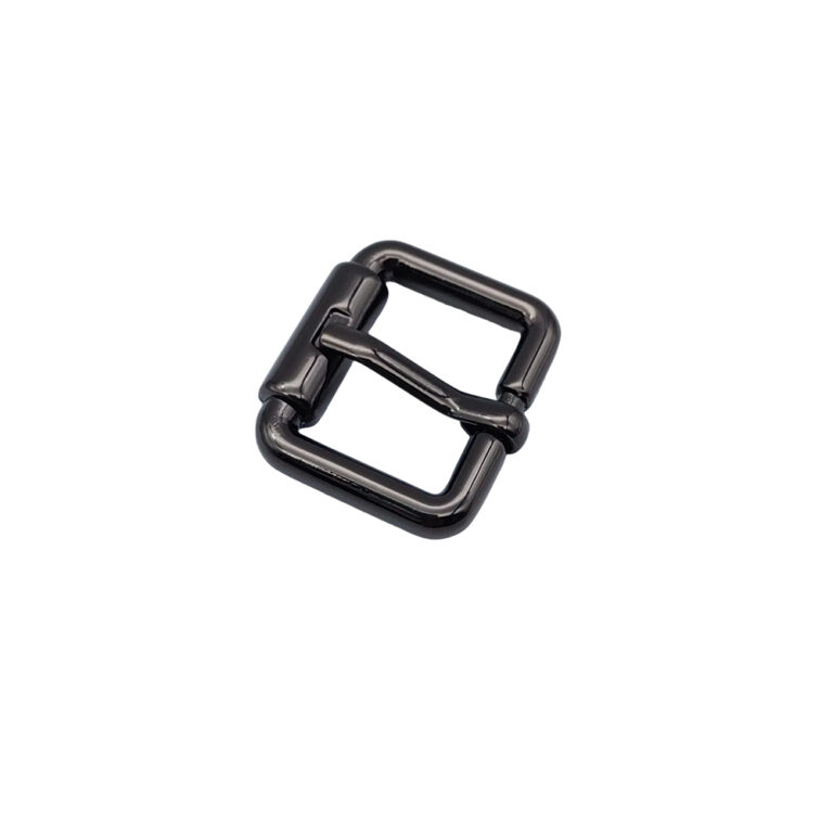Wholesale roller pin buckle supplier providing zinc alloy metal roller buckles for bag straps.