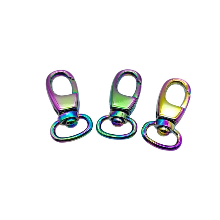 Rainbow swivel snap hook with D ring for handbag straps