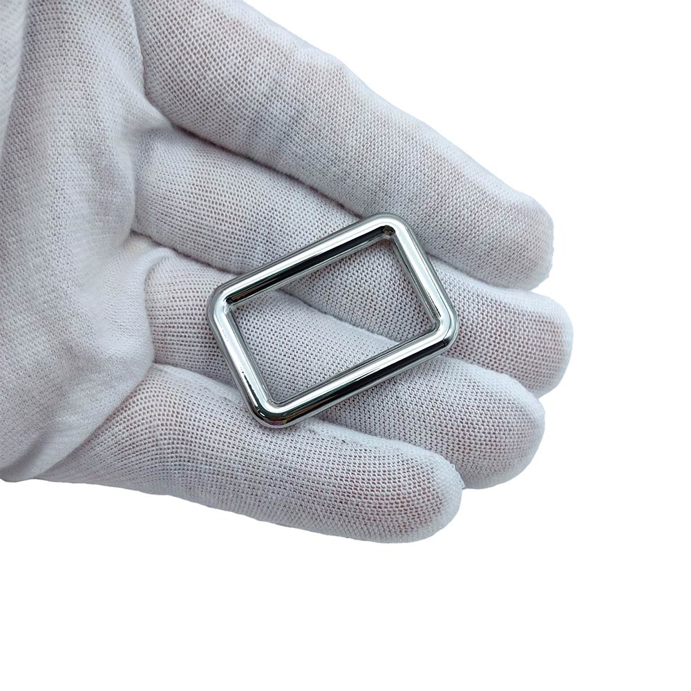 Polished custom metal ring for handbags and leather goods manufacturing
