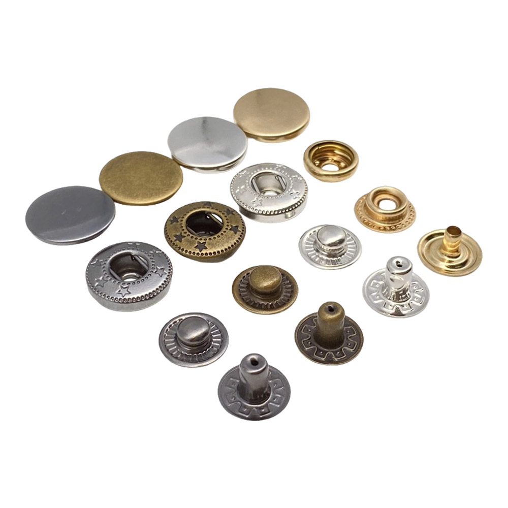 Wholesale metal snap fasteners from China with professional electroplating and QC inspection.