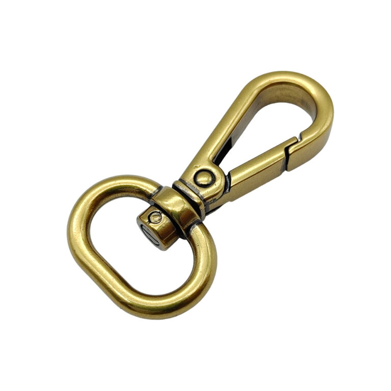 Antique gold zinc alloy swivel trigger snap hook with oval ring for bag hardware