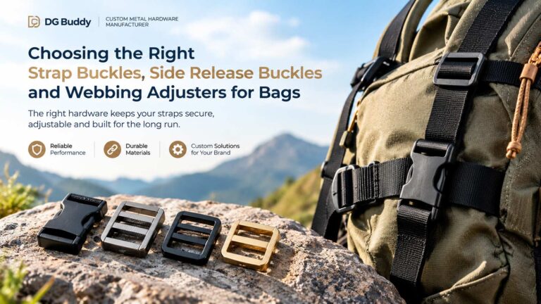 Choosing strap buckles for bags, including side release buckles, ladder lock buckles, and webbing adjusters for backpacks