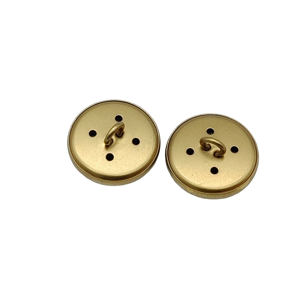 OEM metal button supplier back view with shank loop