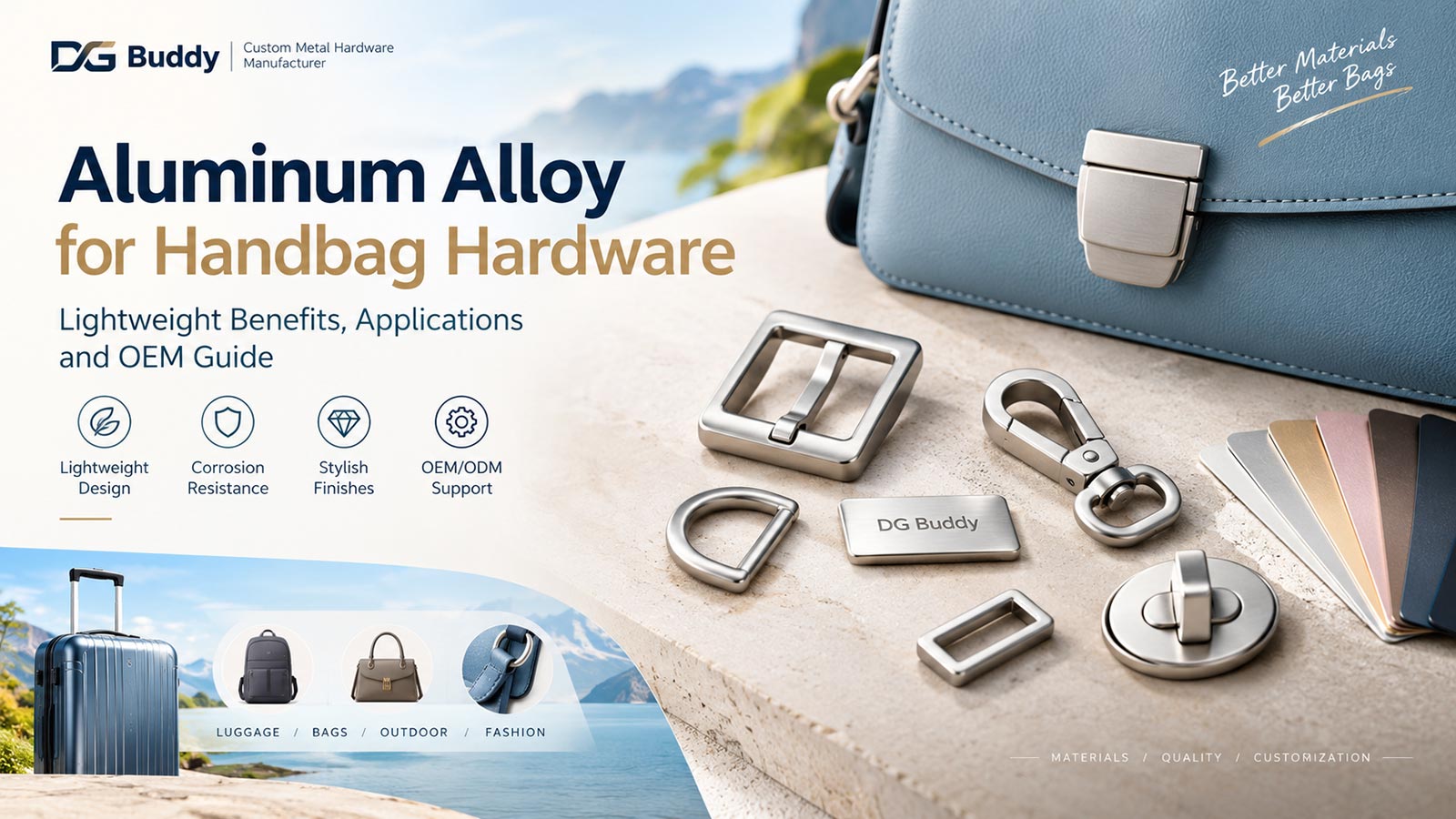 Aluminum Alloy Handbag Hardware