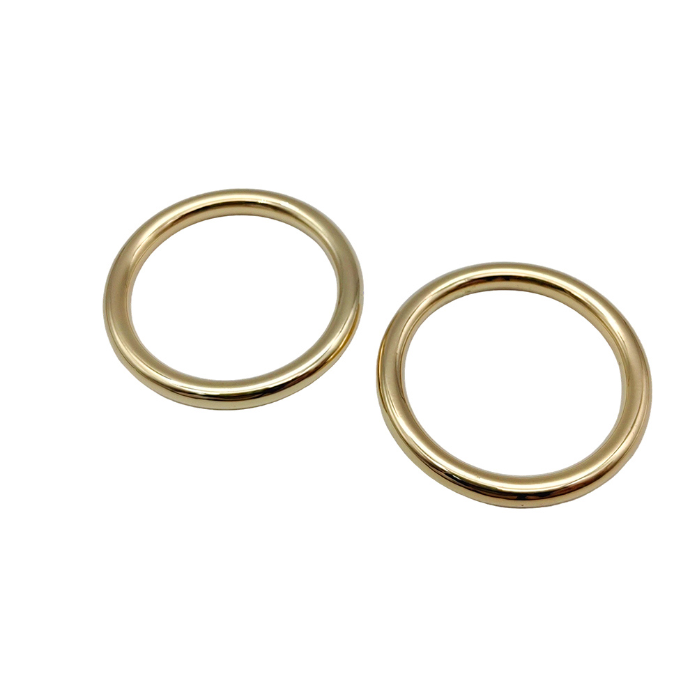 Custom gold metal O rings in bulk for OEM handbag hardware orders