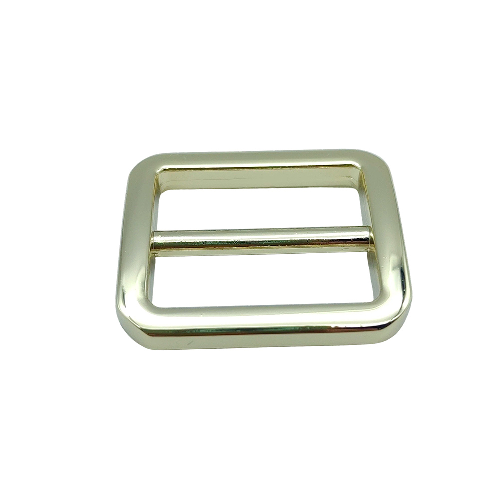 Top-down view of dual-channel strap adjuster with center bar