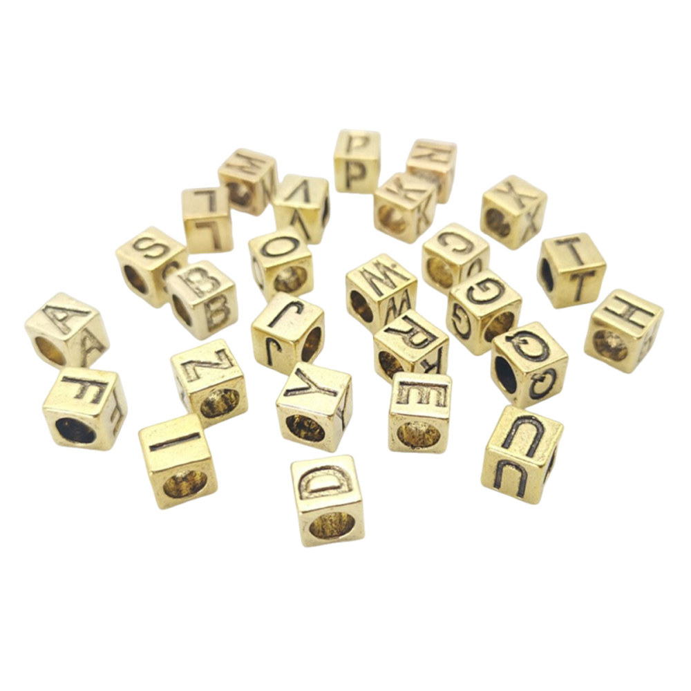 individual metal letter beads for personalized name bracelets and DIY jewelry