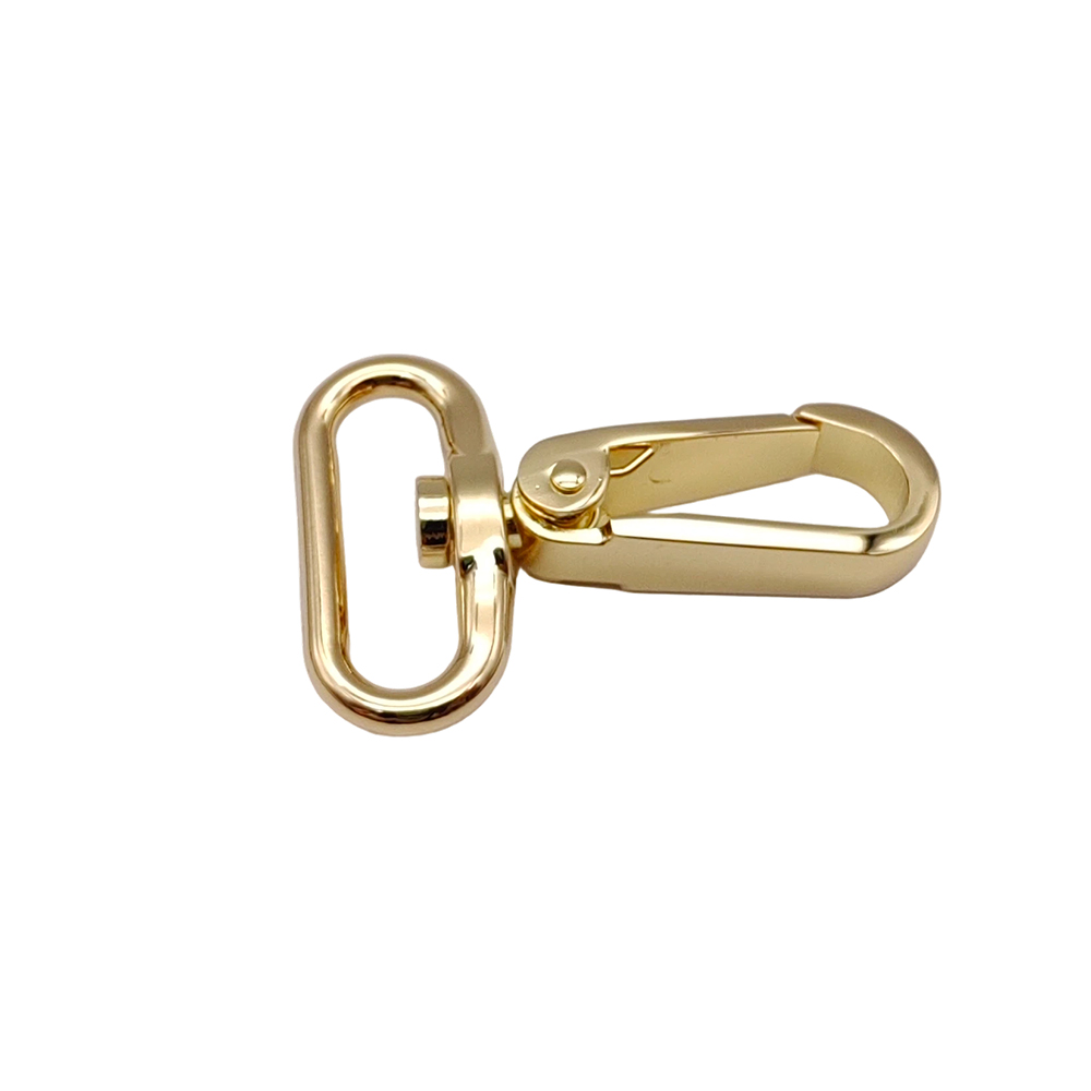Oval-eye metal hook hardware with rotating connector