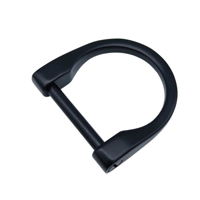 Screw in d ring matte black zinc alloy with removable screw pin for handbags