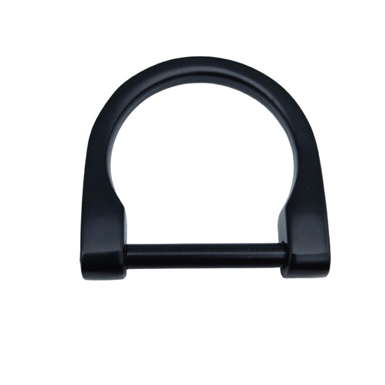 Screw in d ring matte black zinc alloy with removable screw pin for handbags