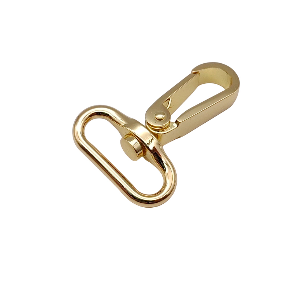 Swivel connection snap hook for handbag straps and purse hardware