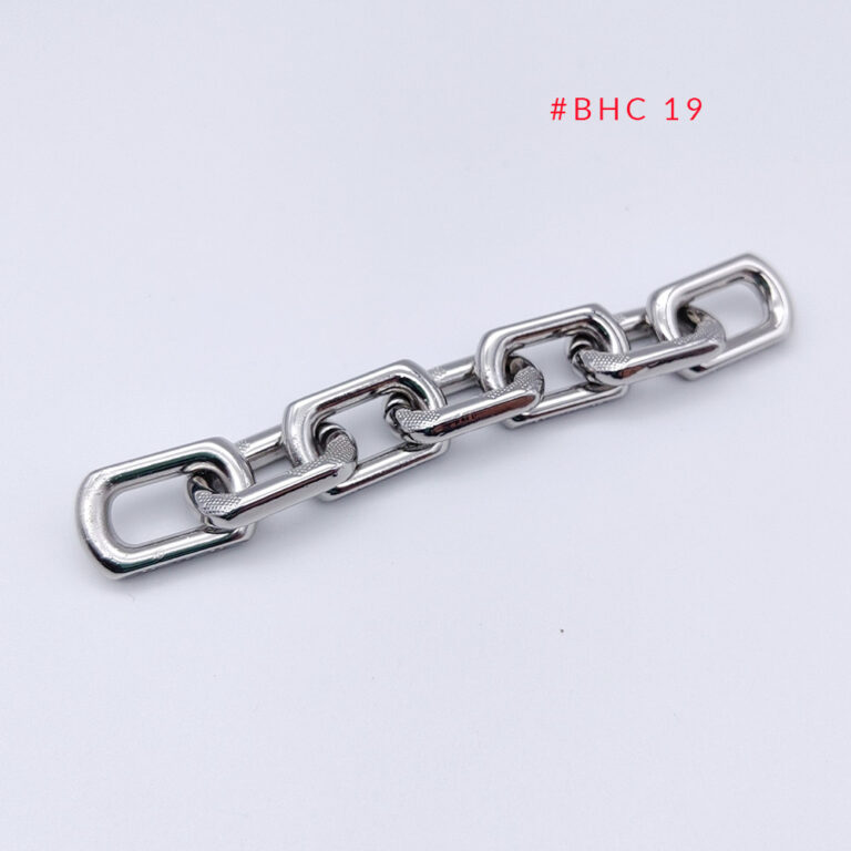 Textured rectangle link stainless steel metal chain for bags BHC-19 23.5mm