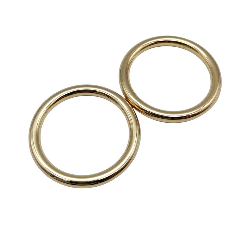 Gold zinc alloy metal o rings 38mm for handbag straps and chains