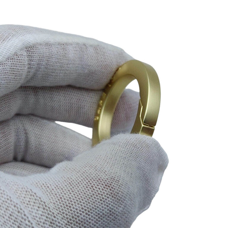 Gold spring O ring clasp for purse hardware with openable round spring gate